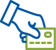 Icon of hand holding cash.